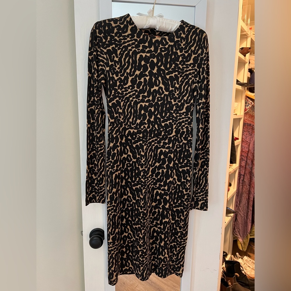 Tory Burch silk jersey animal print dress, size S